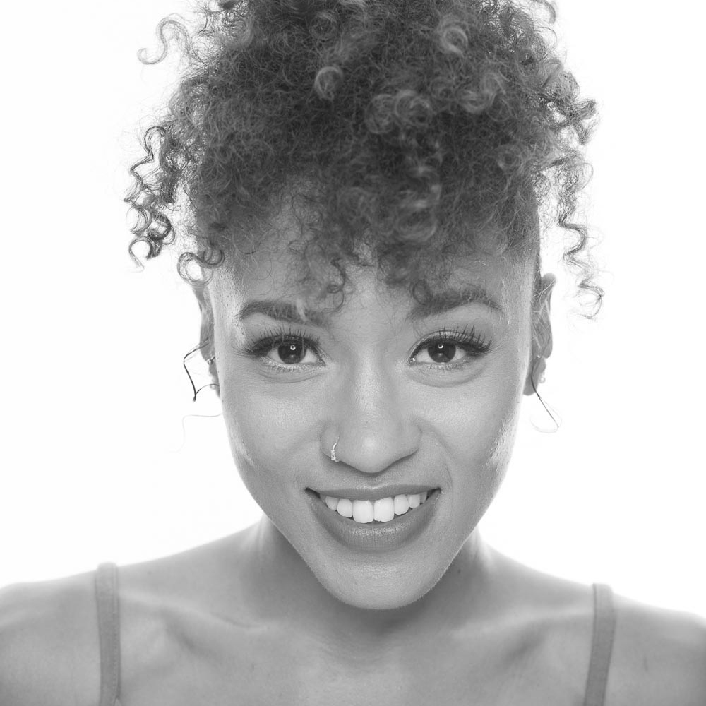 a black and white photograph of Jenna Marie Graves