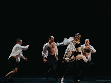 ODC Dance Dancers on a dark stage
